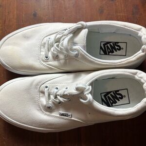 Vans Classic White Lace-Up Sneakers